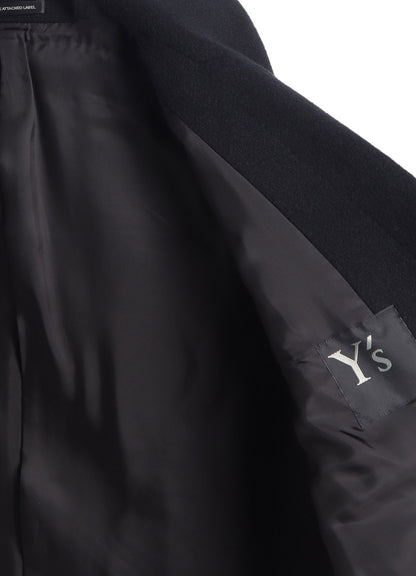 WOOL DOUBLE-FACED MOSSER WIDE COLLAR JACKET