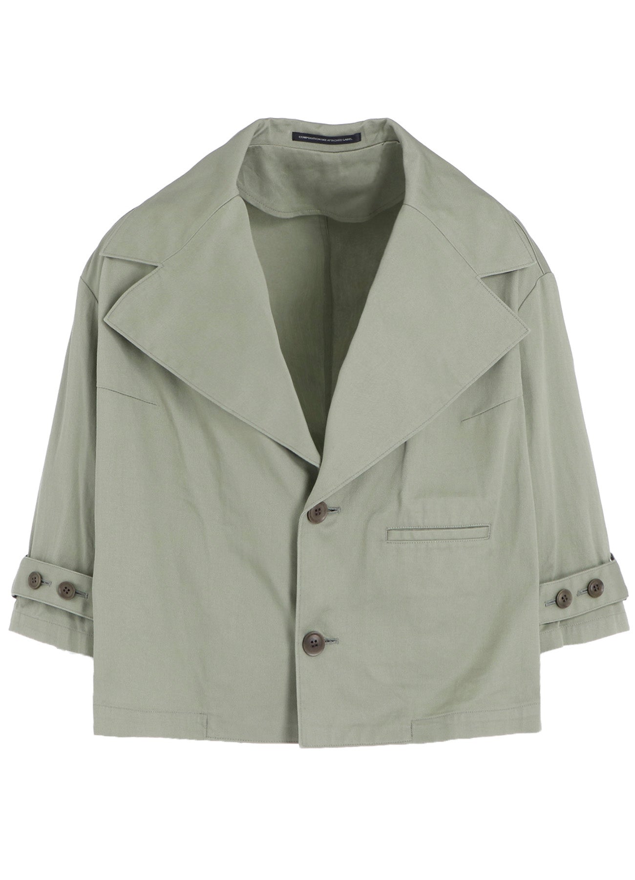 [Y's BORN PRODUCT] COTTON TWILL WIDE COLLAR JACKET