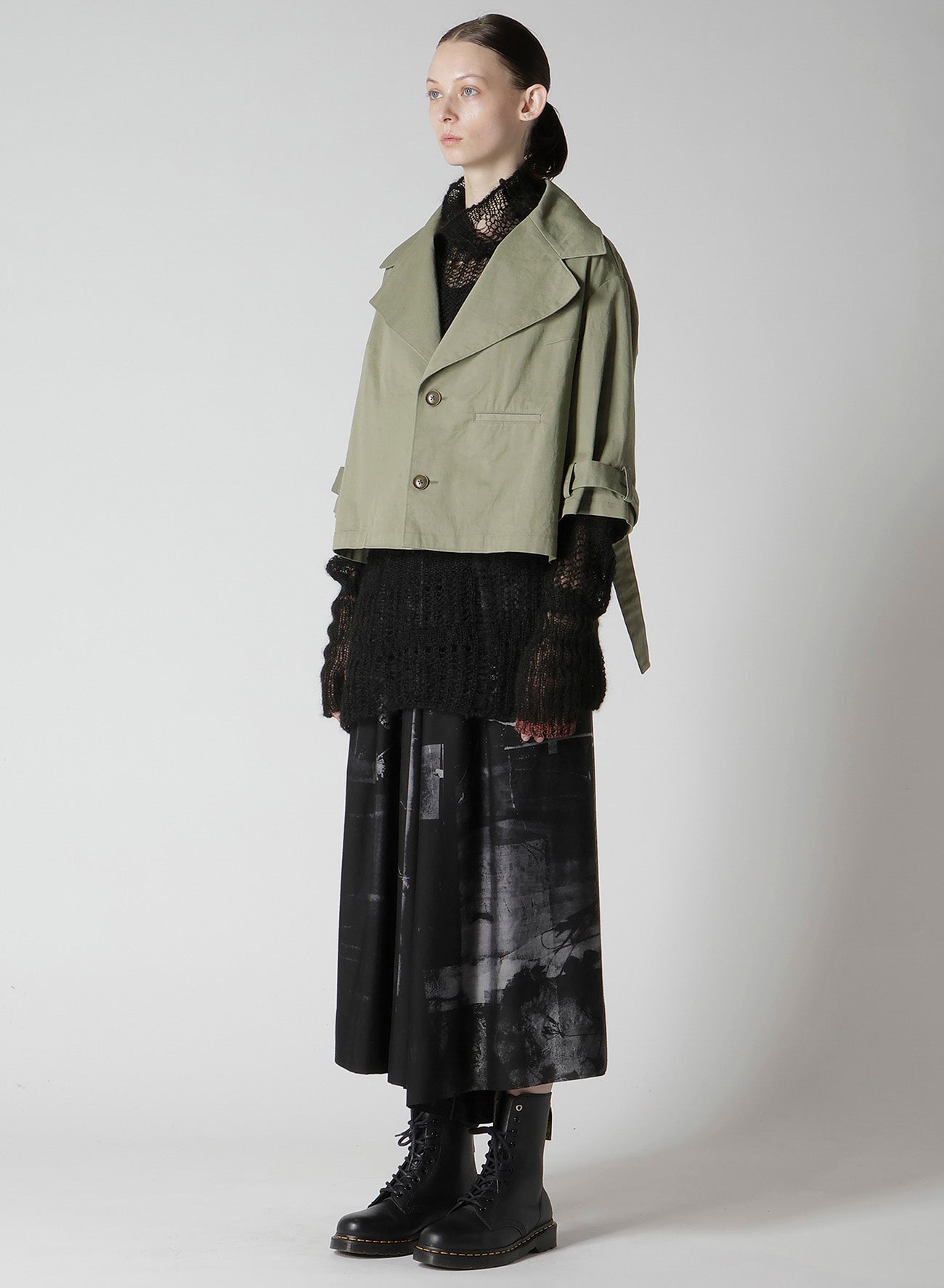 [Y's BORN PRODUCT] COTTON TWILL WIDE COLLAR JACKET