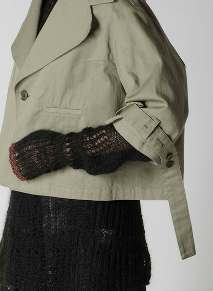 [Y's BORN PRODUCT] COTTON TWILL WIDE COLLAR JACKET