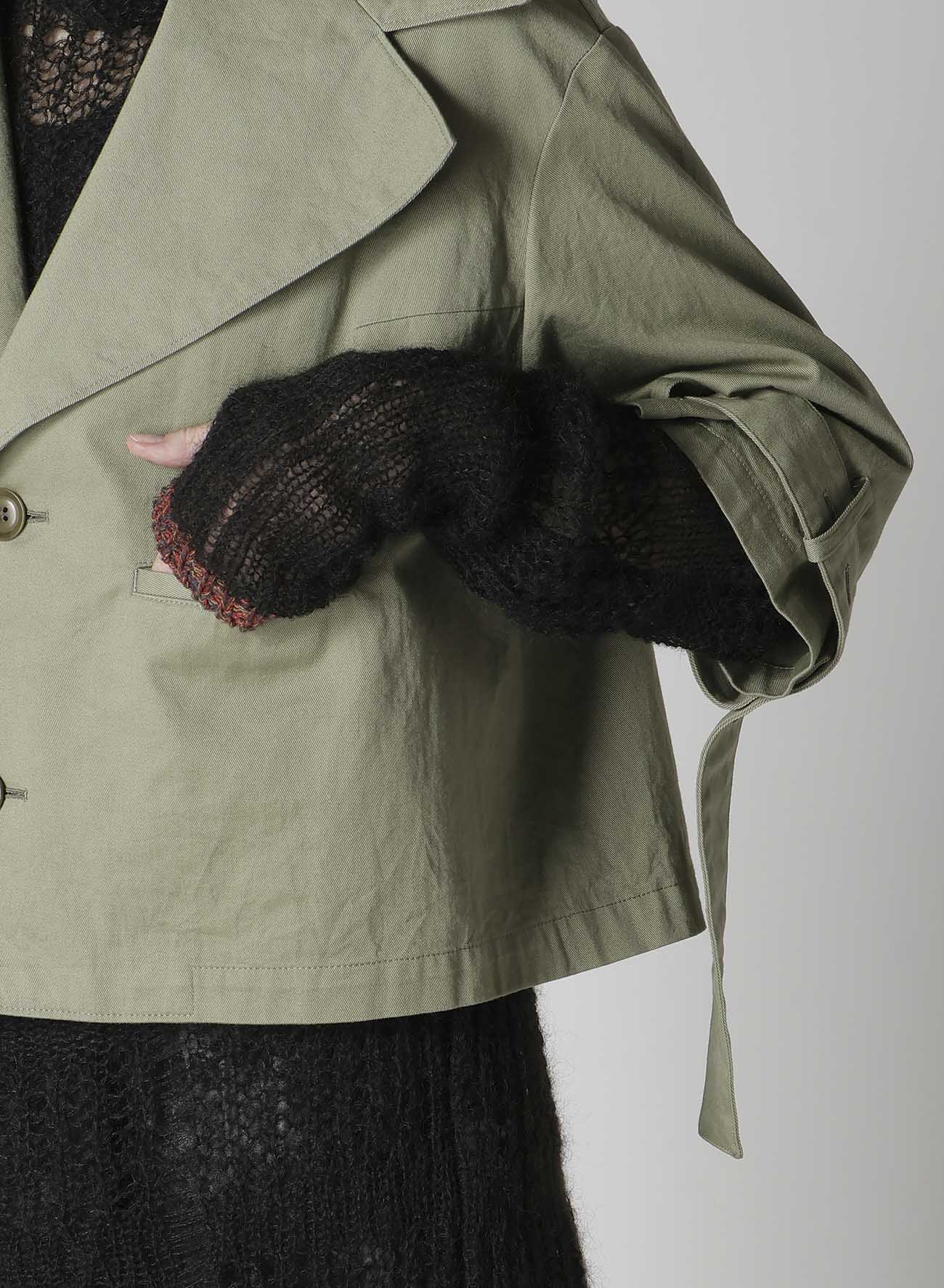 [Y's BORN PRODUCT] COTTON TWILL WIDE COLLAR JACKET