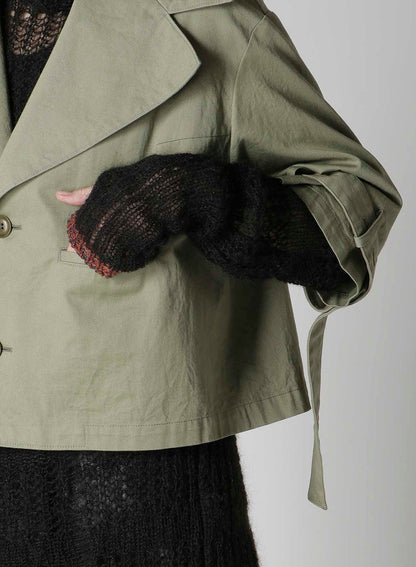 [Y's BORN PRODUCT] COTTON TWILL WIDE COLLAR JACKET