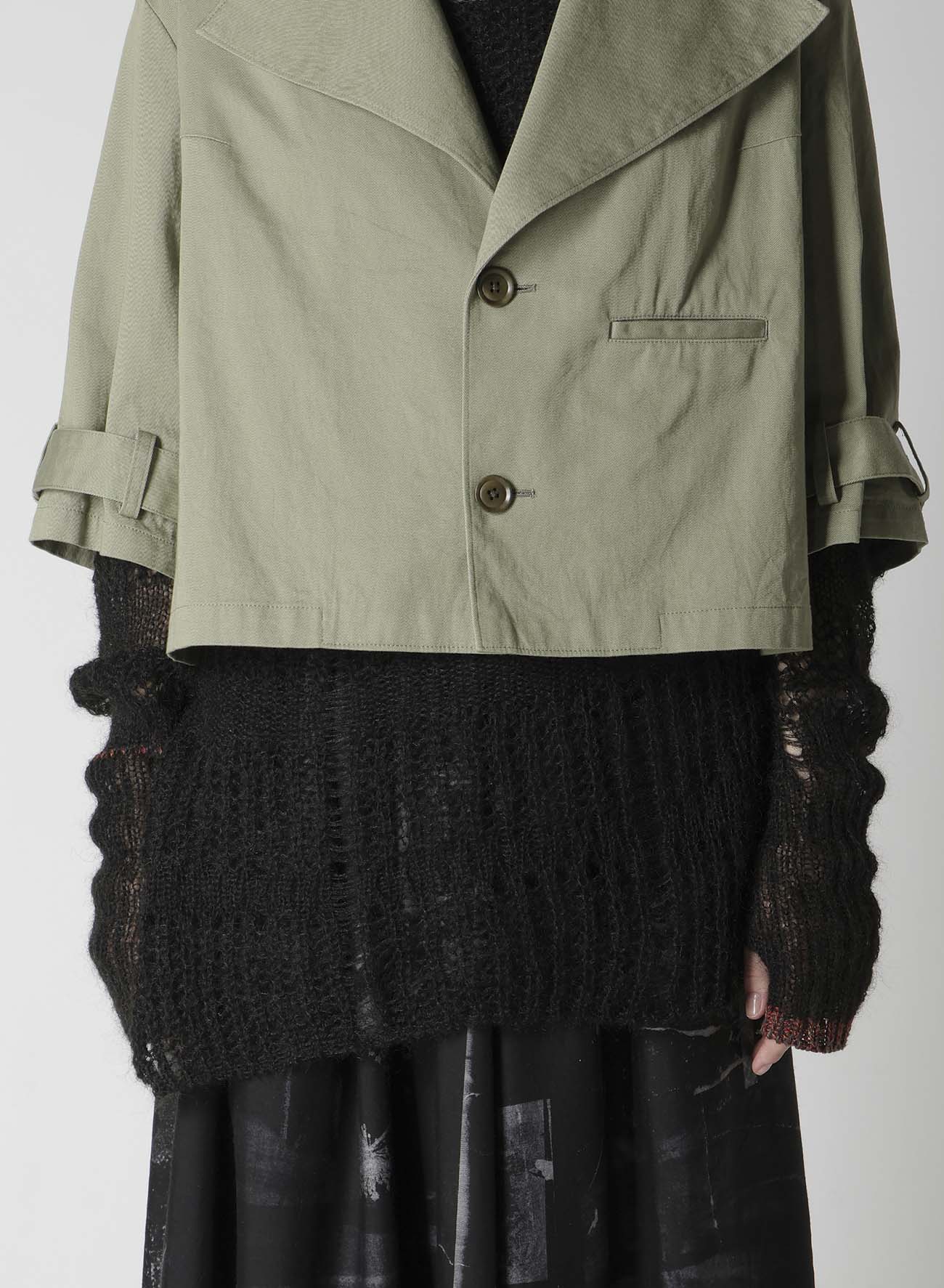 [Y's BORN PRODUCT] COTTON TWILL WIDE COLLAR JACKET