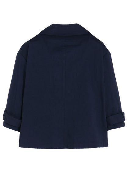 [Y's BORN PRODUCT] COTTON TWILL WIDE COLLAR JACKET