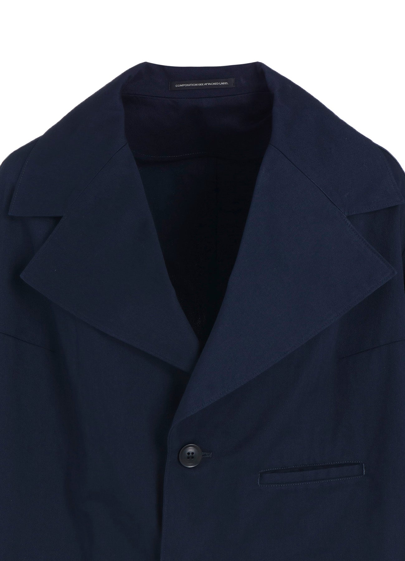 [Y's BORN PRODUCT] COTTON TWILL WIDE COLLAR JACKET