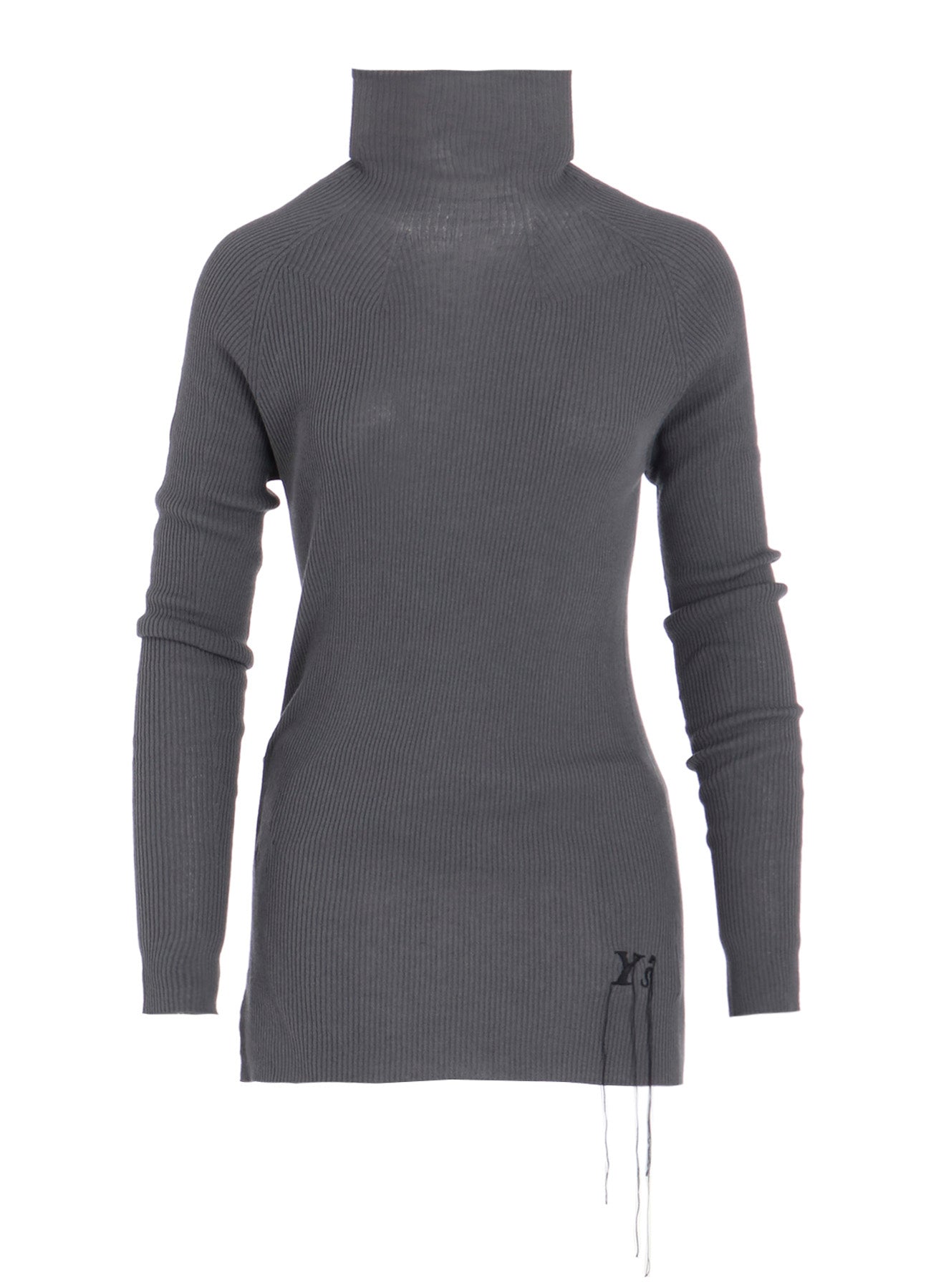 RIBBED HIGH NECK KNIT