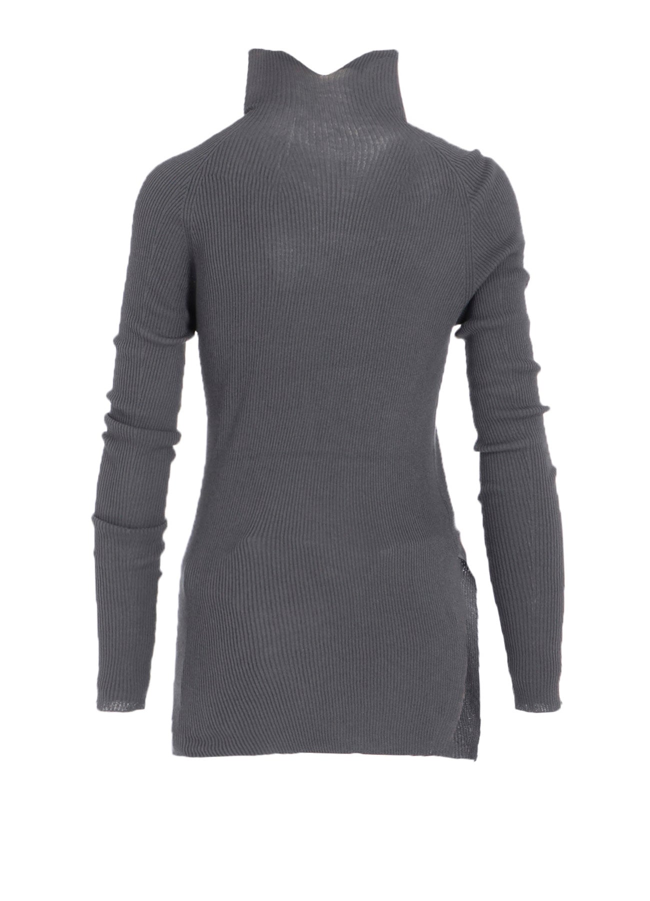 RIBBED HIGH NECK KNIT