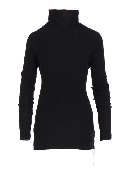 RIBBED HIGH NECK KNIT