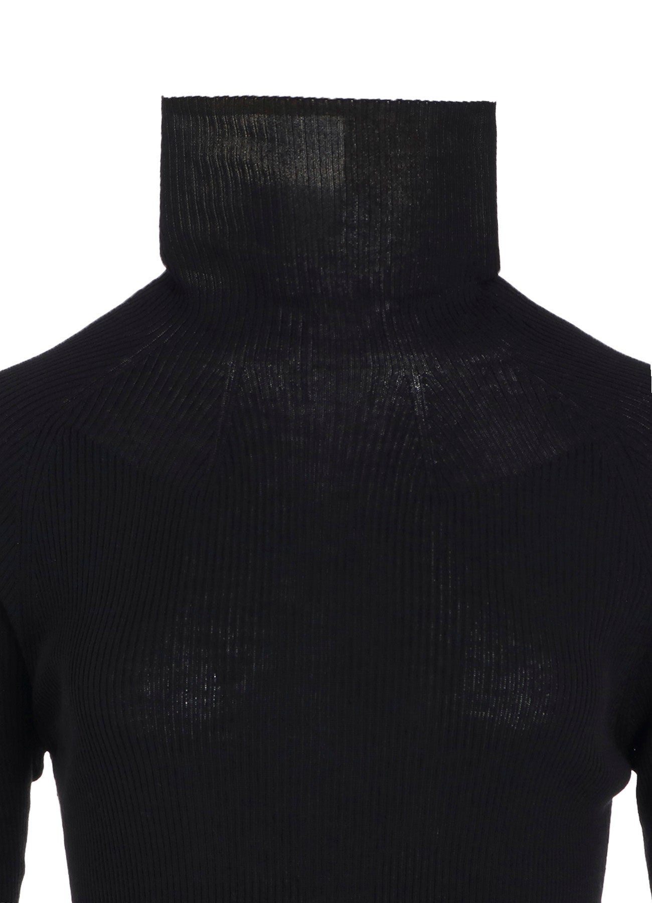 RIBBED HIGH NECK KNIT