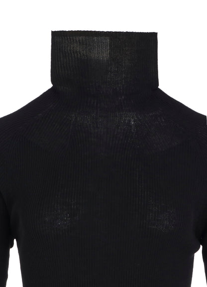 RIBBED HIGH NECK KNIT