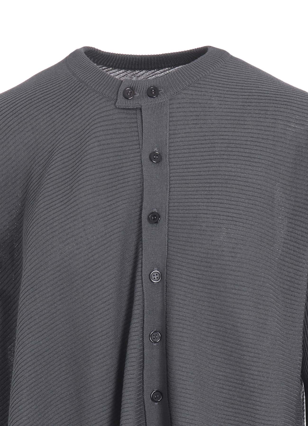 RIBBED ASYMMETERIC CARDIGAN