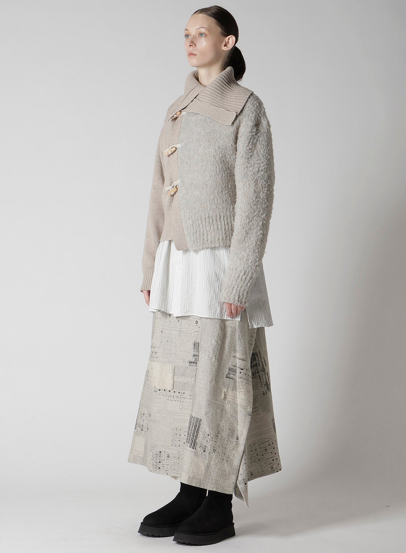 TOGGLE BUTTON ASYMMETRIC CARDIGAN – THE SHOP YOHJI YAMAMOTO