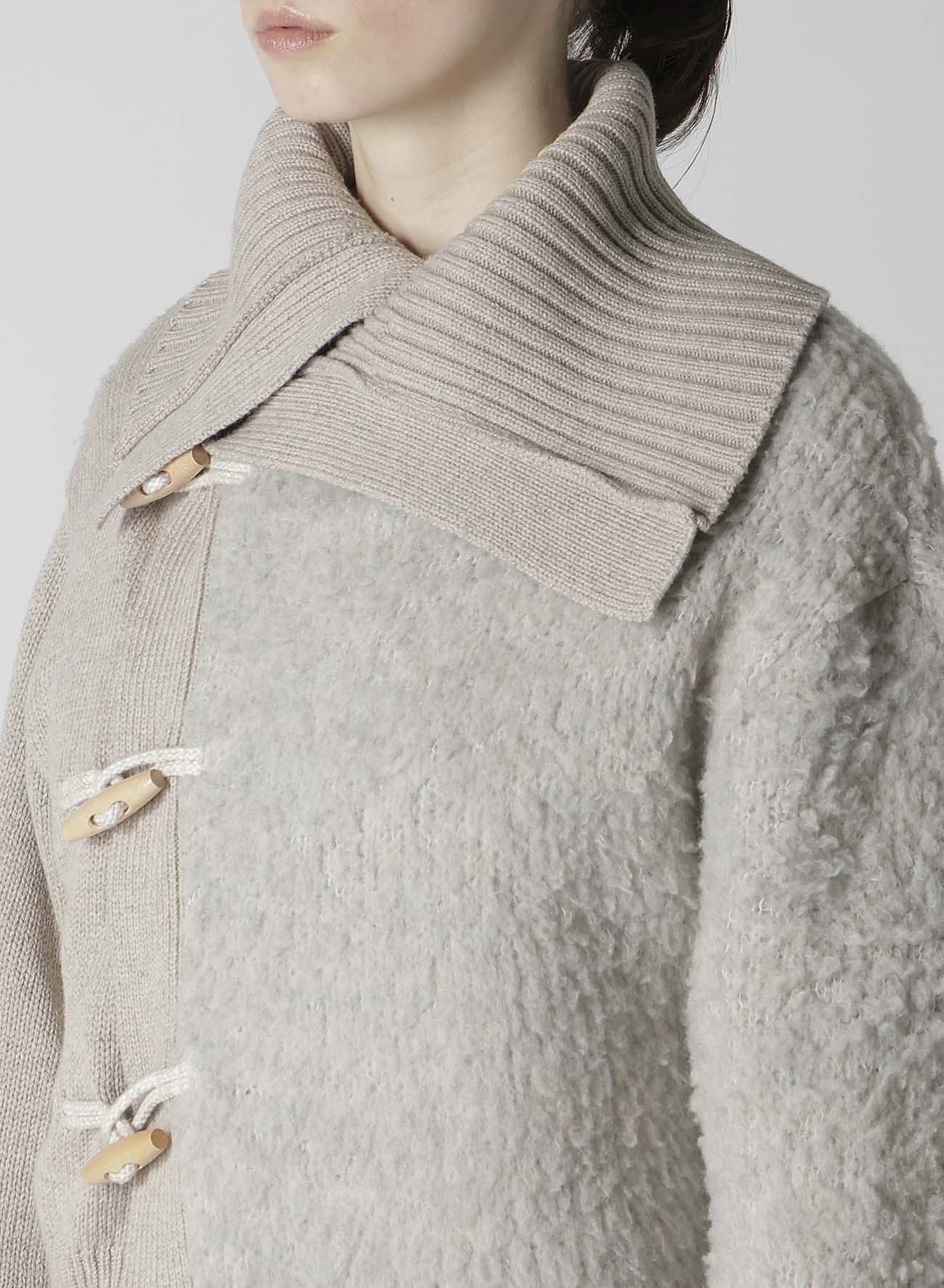 TOGGLE BUTTON ASYMMETRIC CARDIGAN