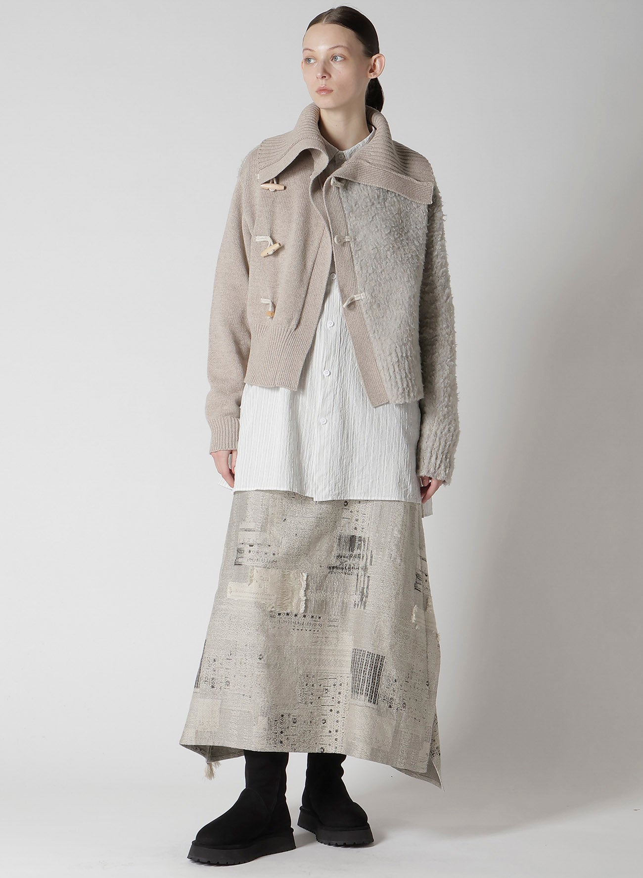 TOGGLE BUTTON ASYMMETRIC CARDIGAN – THE SHOP YOHJI YAMAMOTO