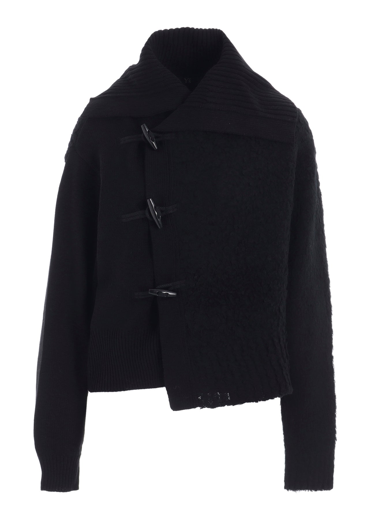 TOGGLE BUTTON ASYMMETRIC CARDIGAN