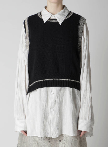 NAITIVE JACQUARD DESIGN KNIT VEST