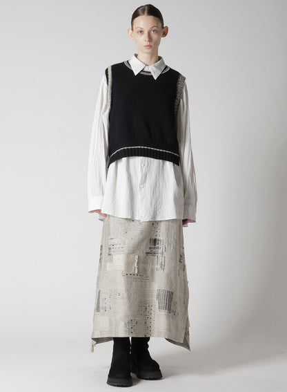 NAITIVE JACQUARD DESIGN KNIT VEST