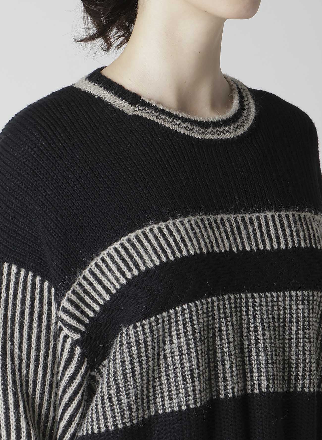 NAITIVE JACQUARD DESIGN LONG SLEEVE PULLOVER