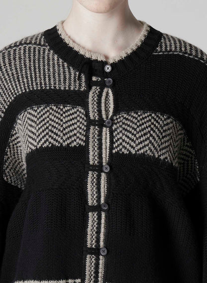 NAITIVE JACQUARD DESING KNIT CARDIGAN