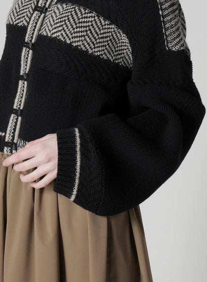 NAITIVE JACQUARD DESING KNIT CARDIGAN