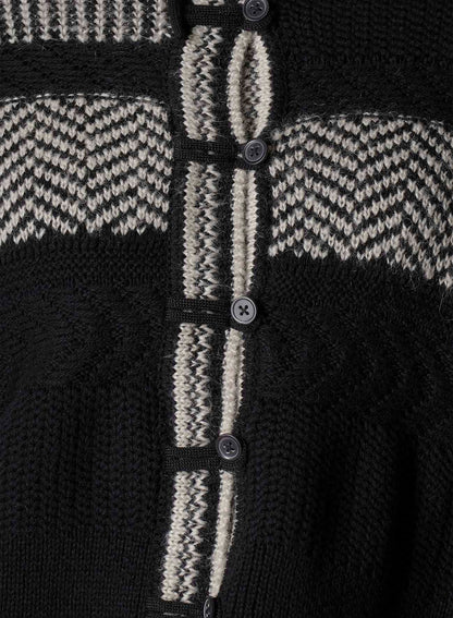 NAITIVE JACQUARD DESING KNIT CARDIGAN
