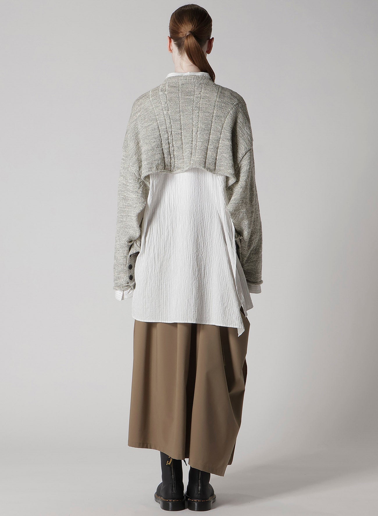 SLUB WOOL DESIGN KNIT PULLOVER