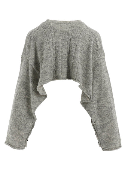 SLUB WOOL DESIGN KNIT PULLOVER