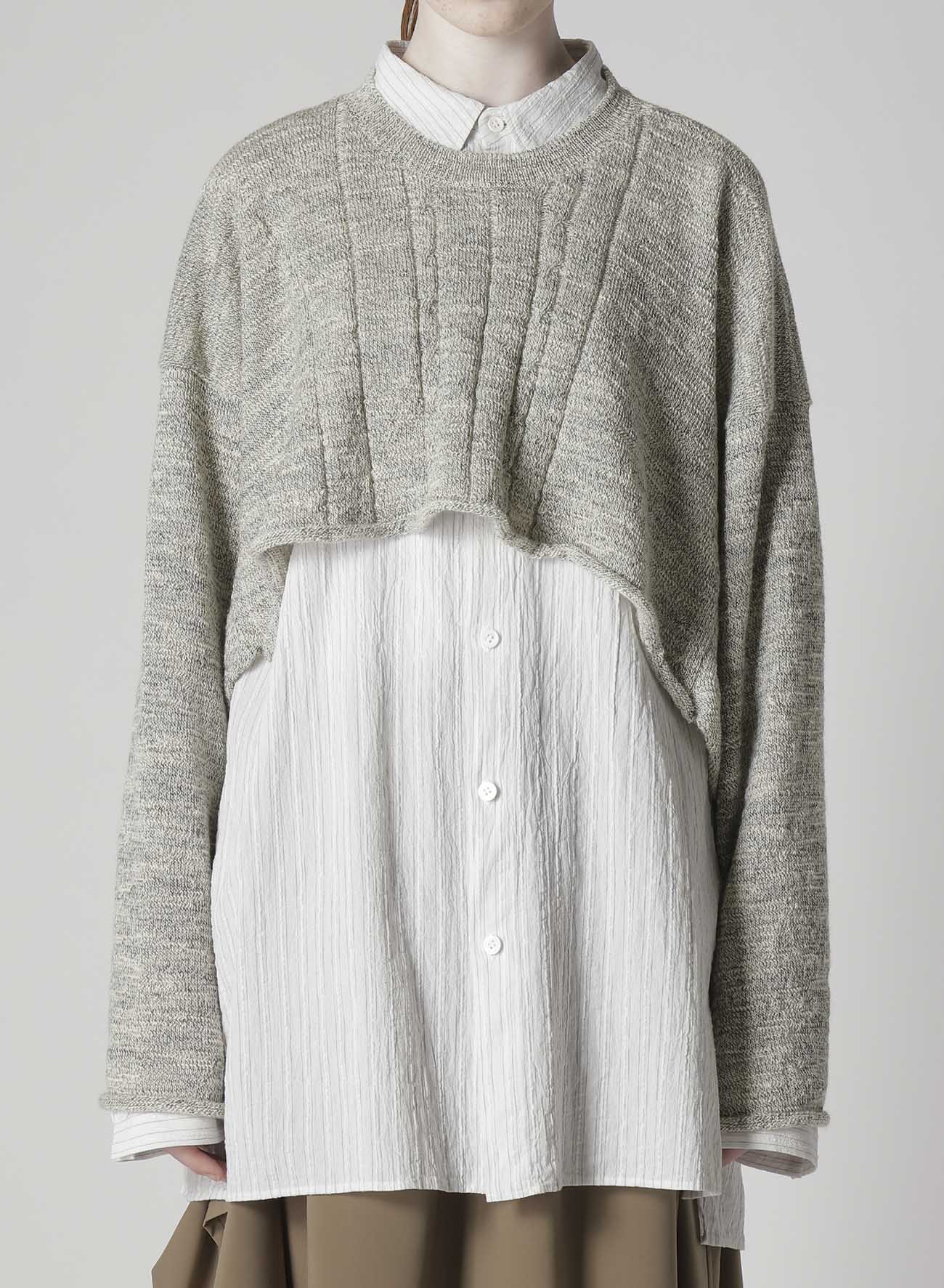 SLUB WOOL DESIGN KNIT PULLOVER
