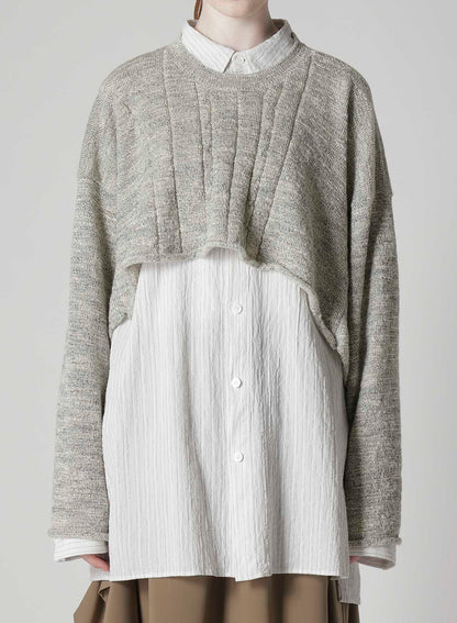 SLUB WOOL DESIGN KNIT PULLOVER