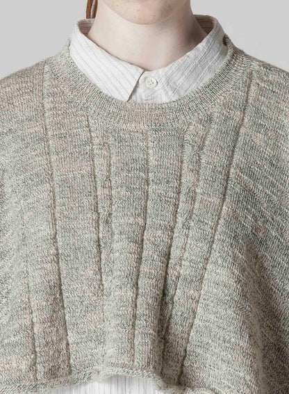 SLUB WOOL DESIGN KNIT PULLOVER