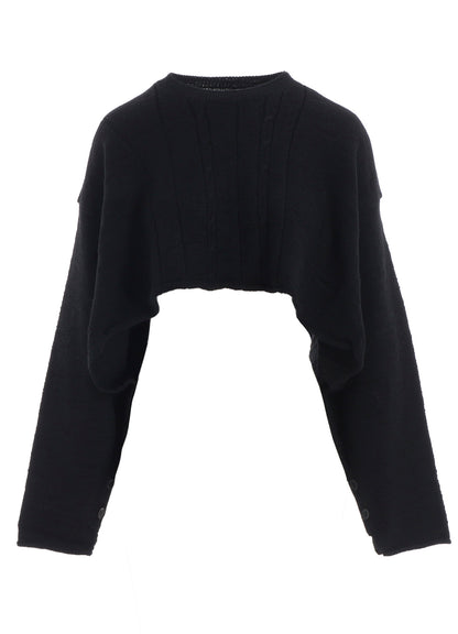 SLUB WOOL DESIGN KNIT PULLOVER
