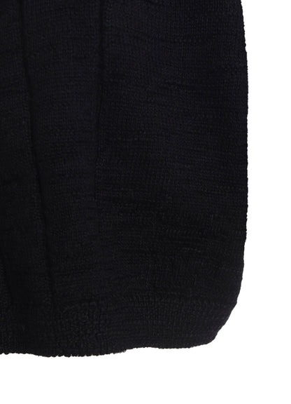 SLUB WOOL DESIGN KNIT SHORT PULLOVER