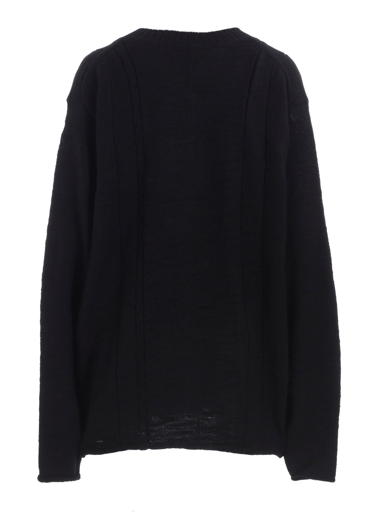 SLUB WOOL DESIGN KNIT CARDIGAN