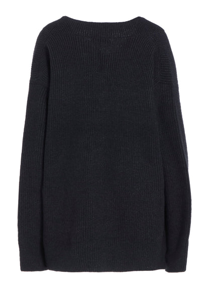 BIG V-NECK KNITTED CARDIGAN