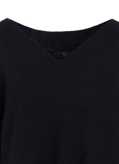 BIG V-NECK KNITTED CARDIGAN