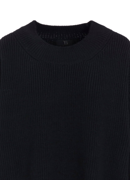 BIG ROUND-NECK KNIT CARDIGAN