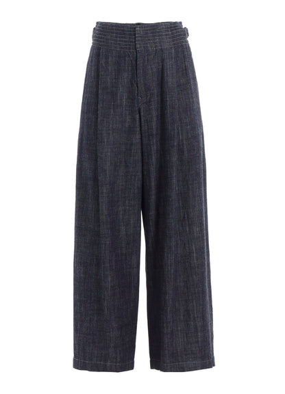 8OZ WAIST STRING WIDE DENIM PANTS