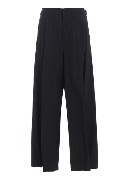 W/RY STRIPE WAIST STRING WIDE PANTS