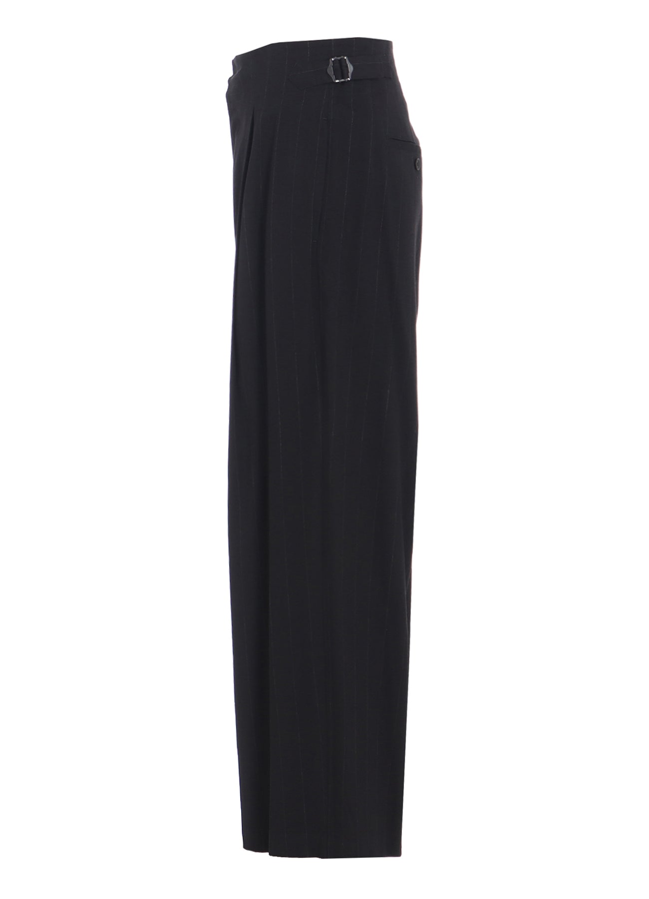 W/RY STRIPE WAIST STRING WIDE PANTS