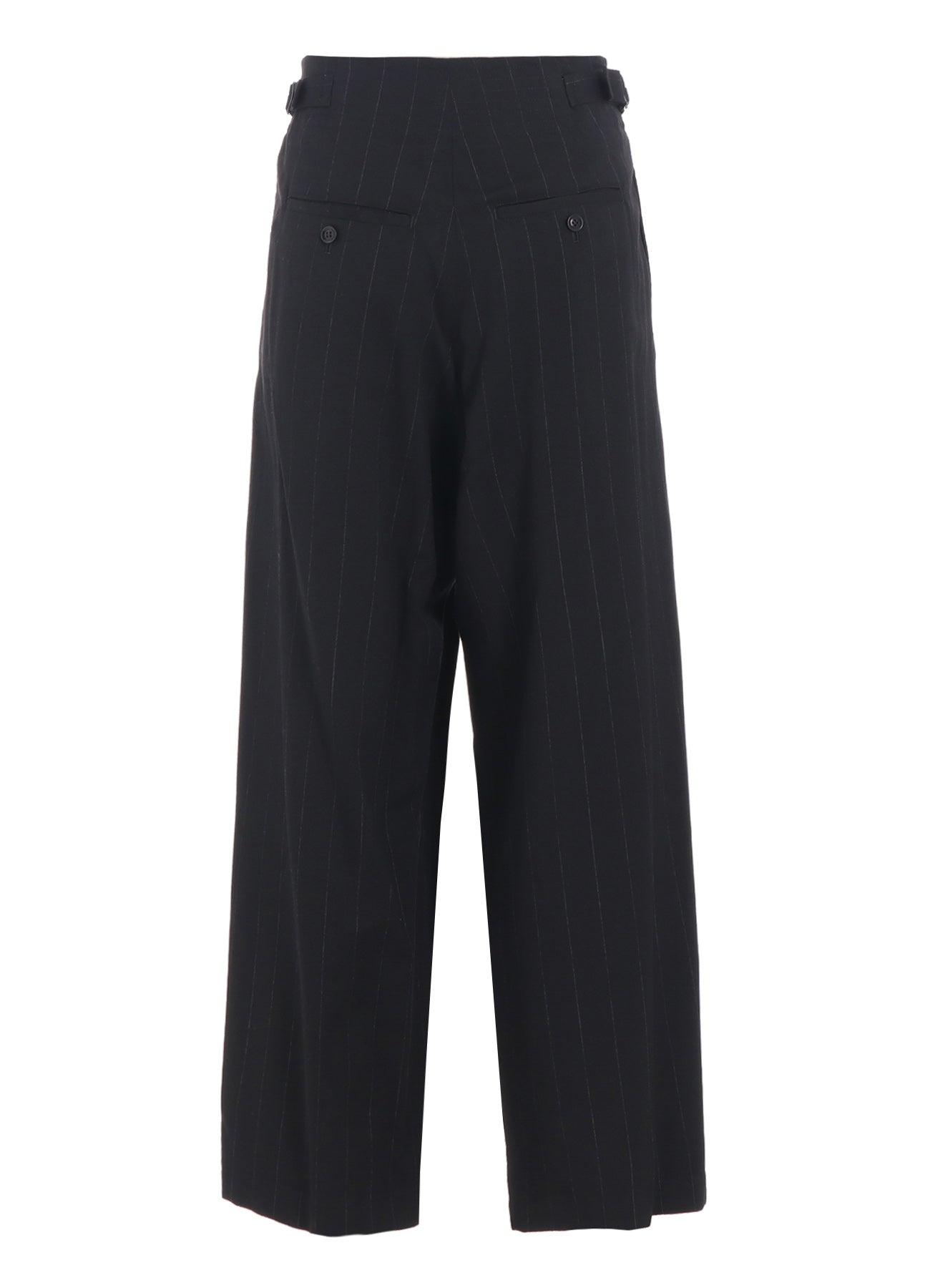 W/RY STRIPE WAIST STRING WIDE PANTS