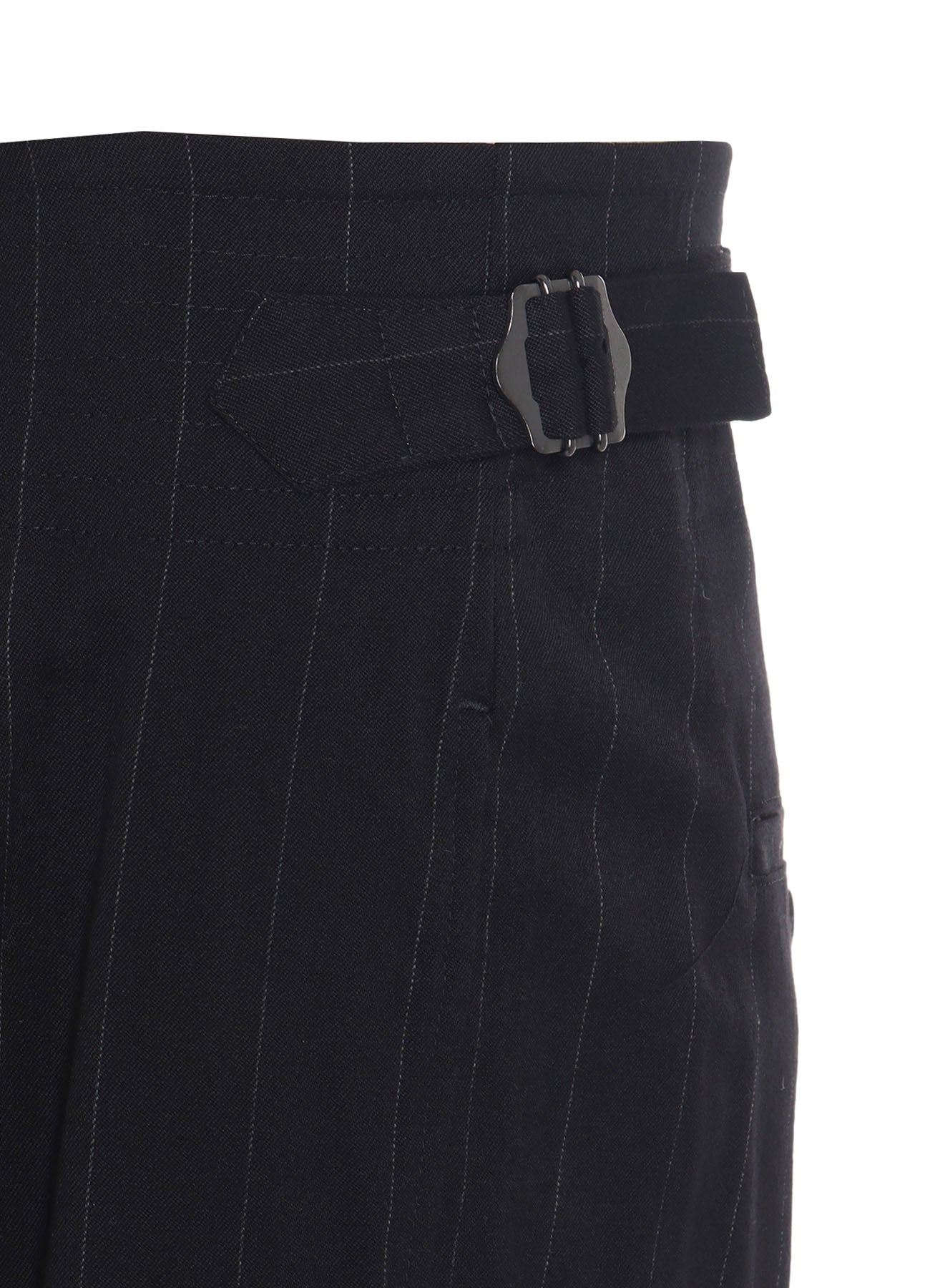 W/RY STRIPE WAIST STRING WIDE PANTS