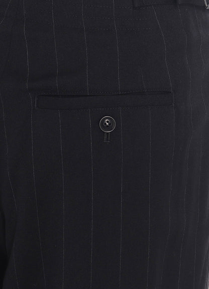 W/RY STRIPE WAIST STRING WIDE PANTS