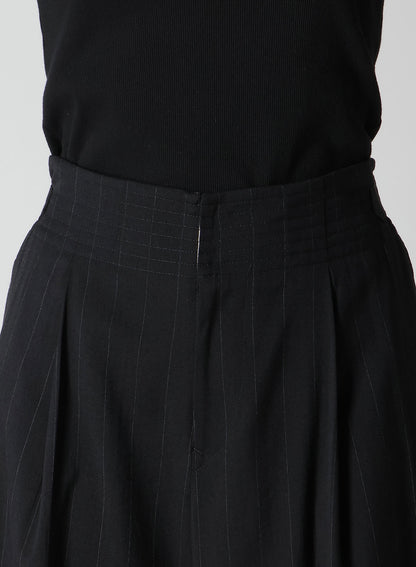 W/RY STRIPE WAIST STRING WIDE PANTS