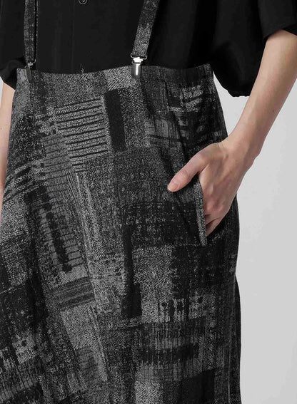 PATCHWORK JACQUARD LONG SAROUEL PANTS