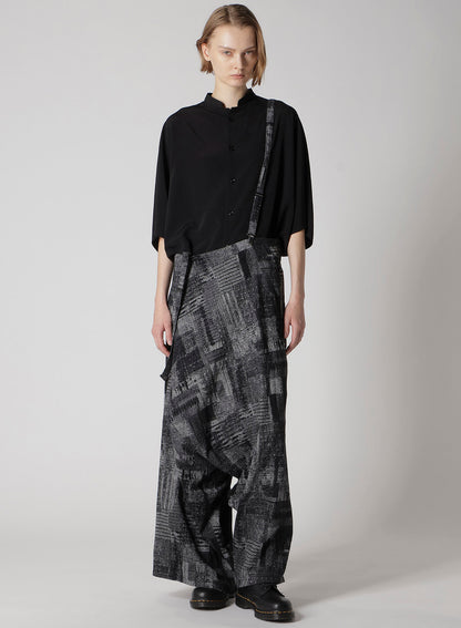 PATCHWORK JACQUARD LONG SAROUEL PANTS