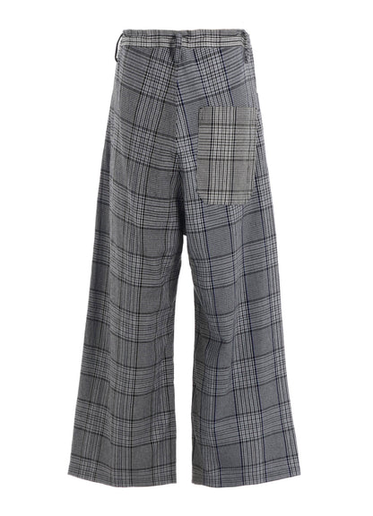 GRID PLAID LONG STRAIGHT PANTS