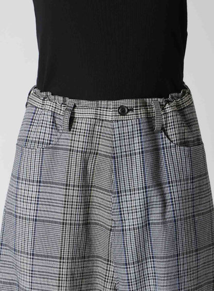 GRID PLAID LONG STRAIGHT PANTS