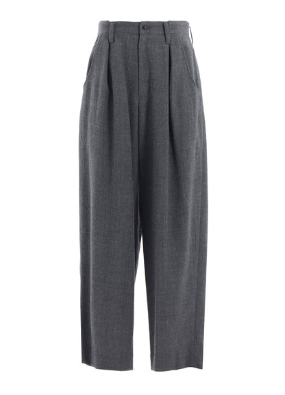 WOOL GAUZE TWILL TUCK WIDE PANTS