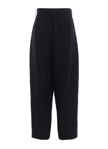 WOOL GAUZE TWILL TUCK WIDE PANTS