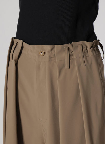 PE/ TAFTA DOUBLE TUCK GATEHRED PANTS